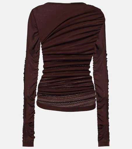 AGOLDE Tania draped jersey top 1