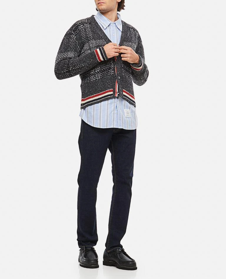 Thom Browne Tartan Jacquard Cardigan In Donegal 2