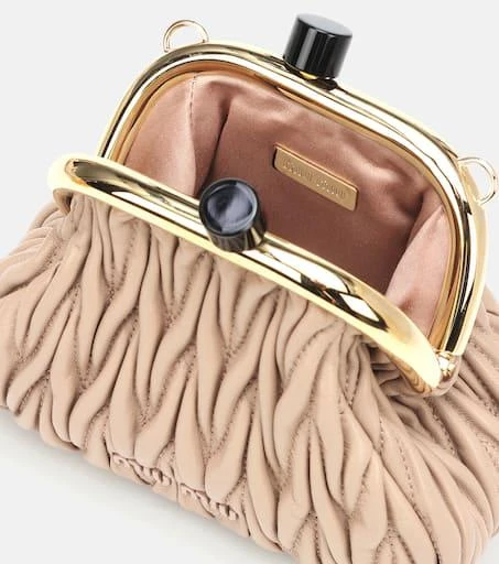 Miu Miu Miu Belle Mini matelassé leather clutch 3