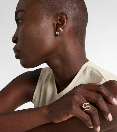 Sophie Bille Brahe Petite 18kt gold single earring with diamonds 2