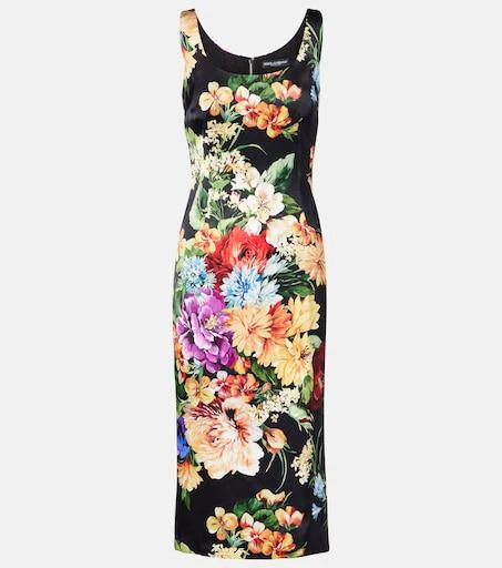 ganni dress midi GANNI Black Stretch Cotton Dress