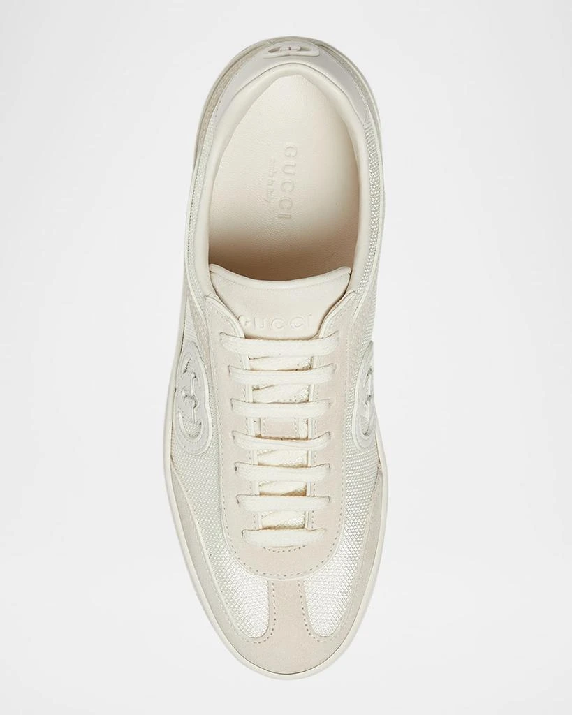 Gucci G75 Suede and Leather Sneakers 4