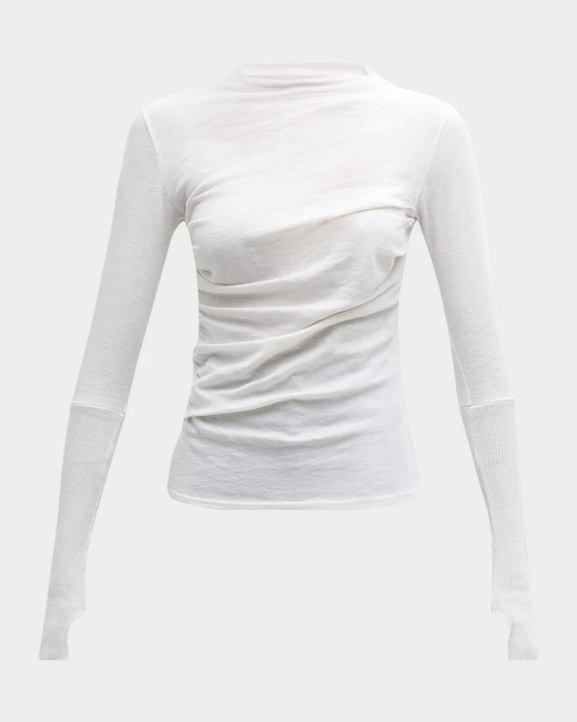 Enza Costa Cashmere Twist Long-Sleeve Top 1
