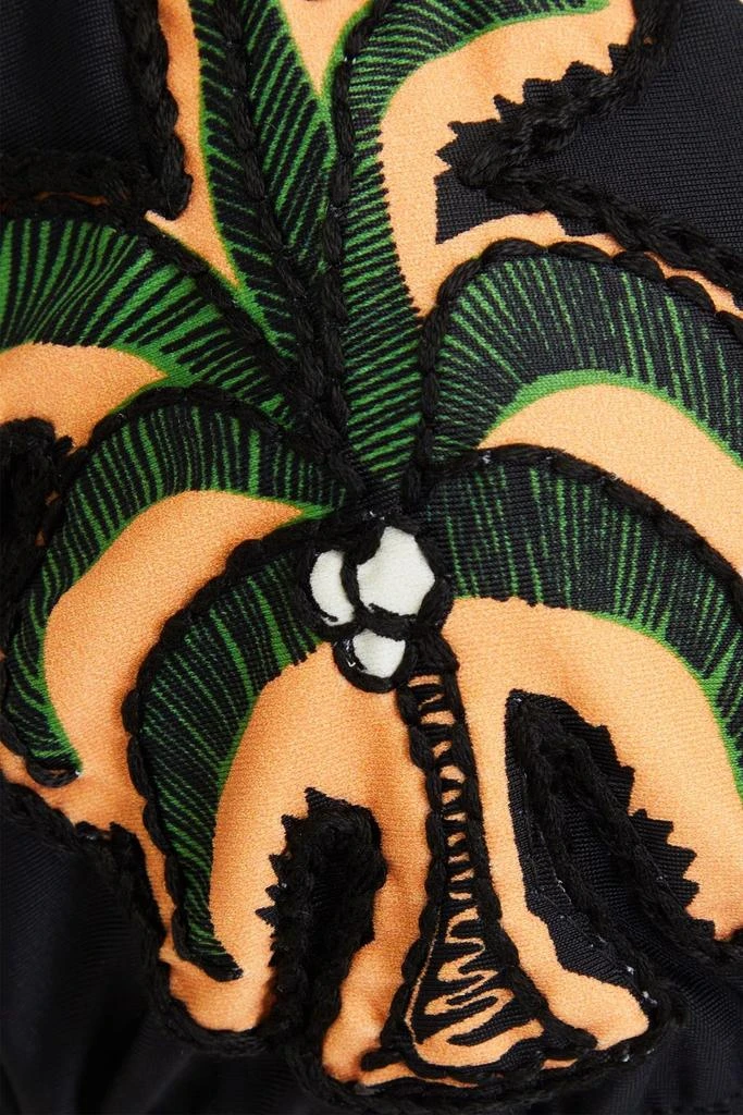 JOHANNA ORTIZ Zambia tasseled embroidered printed triangle bikini top 4