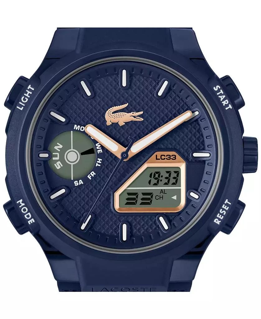 Lacoste Men's LC33 Midnight Navy Silicone Strap Watch, 44.8mm 4