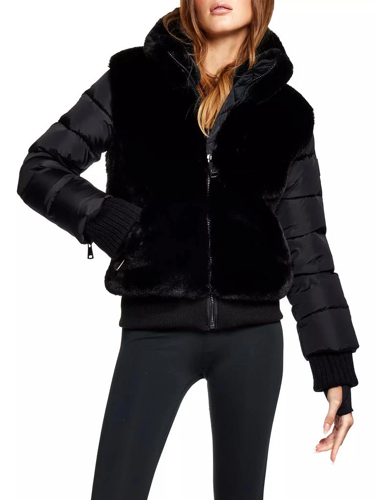 SAM. Carlie Faux-Fur Bomber Jacket 1