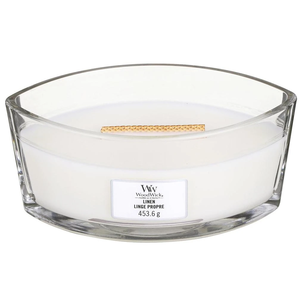 Woodwick WoodWick - Linen Ellipse Jar Candle 1