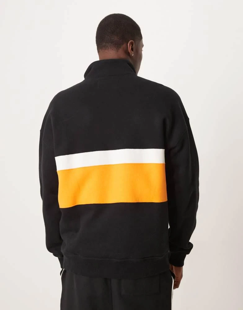Abercrombie & Fitch Abercrombie & Fitch Formula 1 Mclaren 1/4 zip collared sweatshirt in black 4