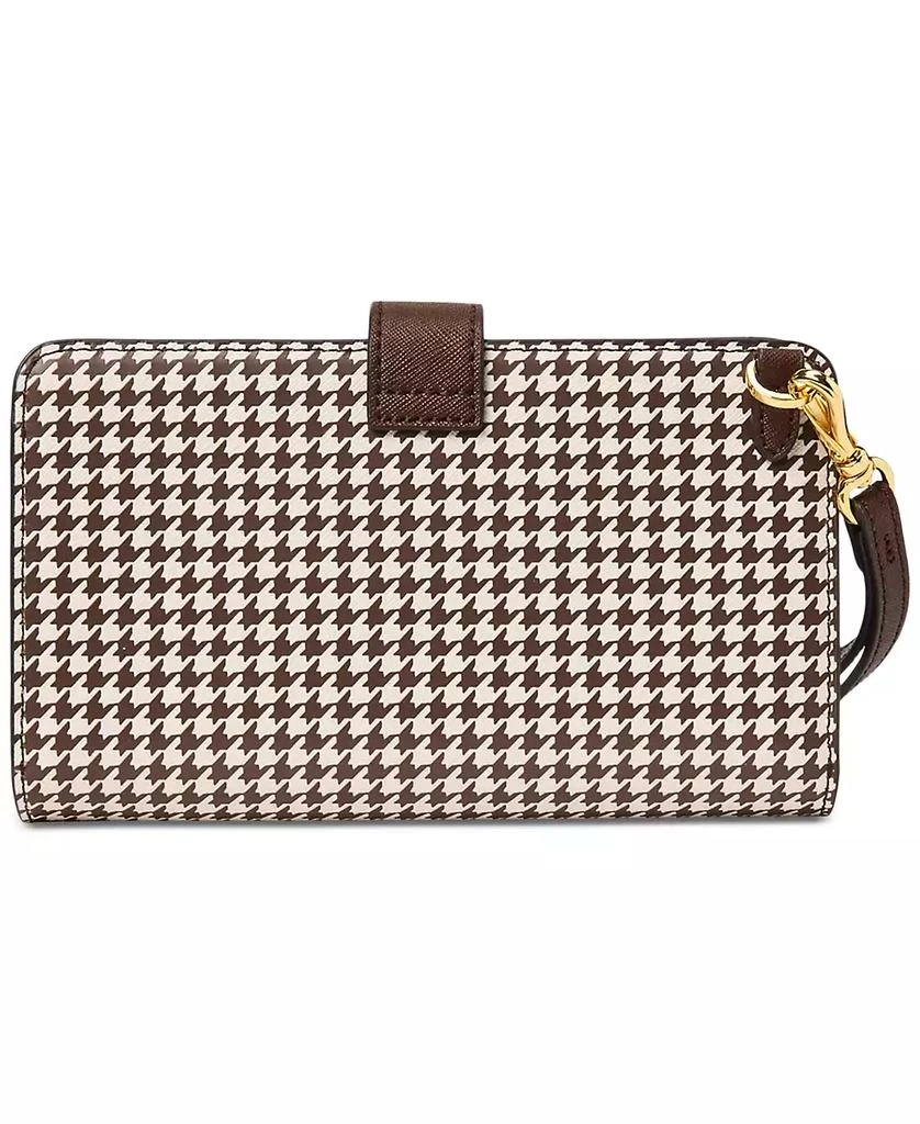 Ralph Lauren Print Crosshatch Leather Tech Wristlet 2