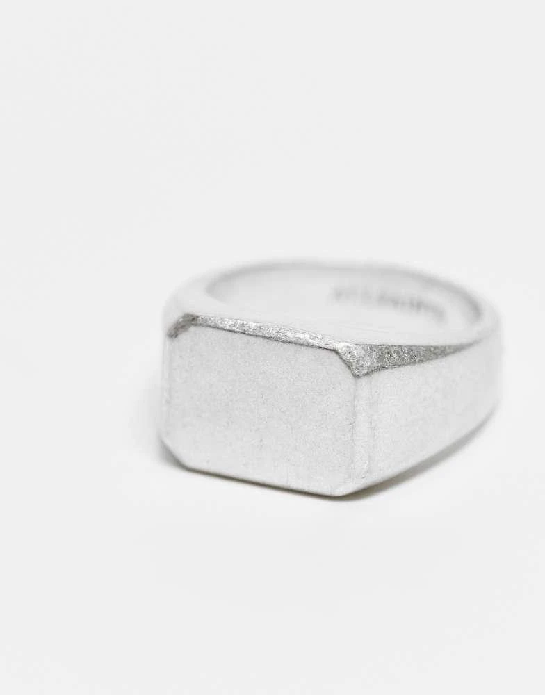 ALL SAINTS AllSaints hex signet ring in silver 3