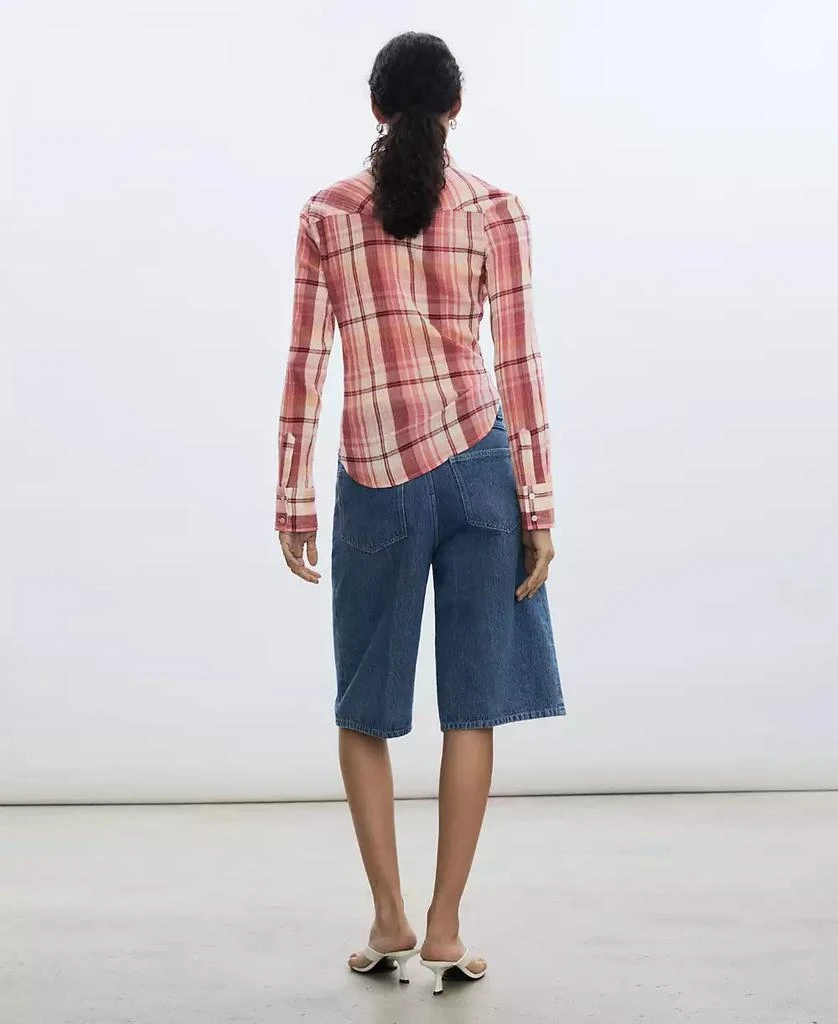 Mango Women's Check Cotton Shirt 7