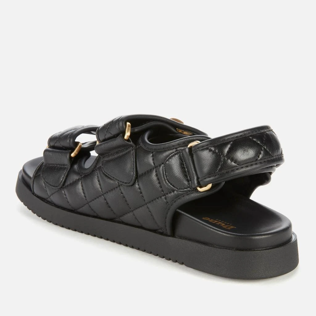 Dune Dune Women's Lockstock Leather Double Strap Sandals - Black 2