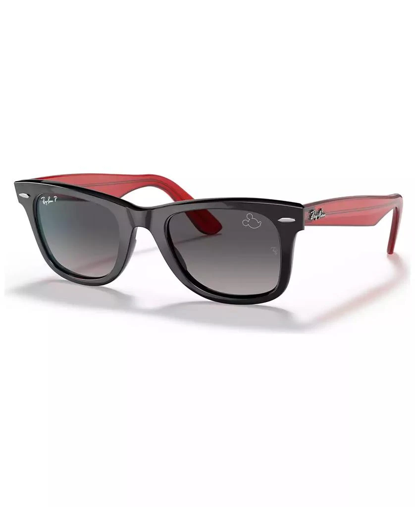 Ray-Ban Disney Unisex Polarized Sunglasses, RB2140 Wayfarer Mickey J22 50 1