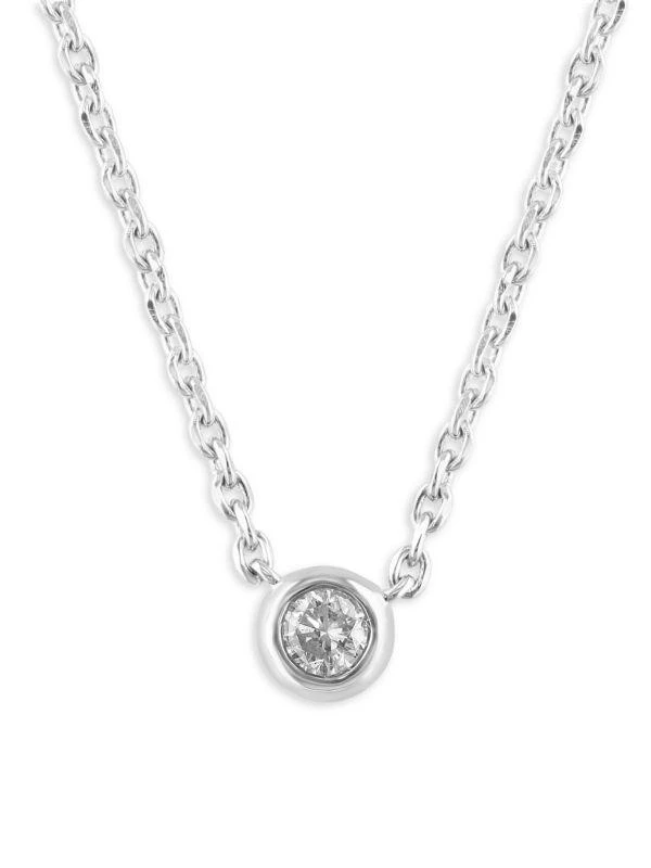 Effy ENY Sterling Silver & 0.09 TCW Diamond Pendant Necklace 1