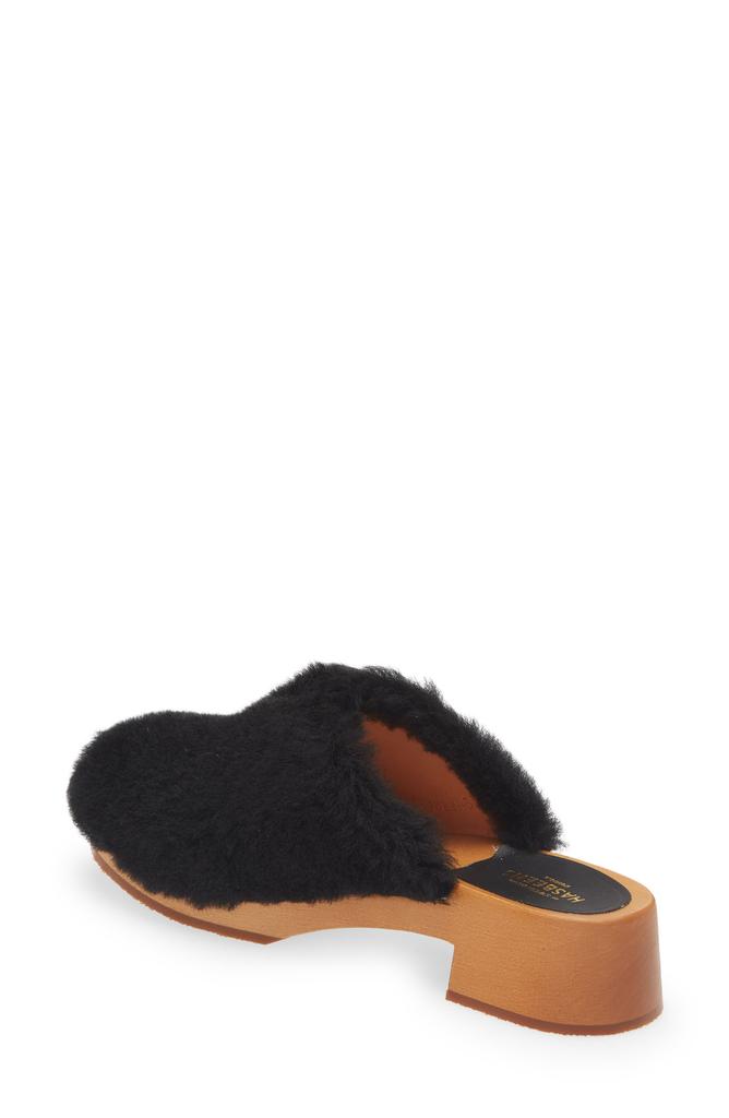 Swedish Hasbeens Fluff Genuine Shearling Clog