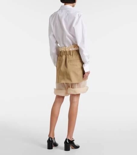 MAISON MARGIELA Layered tulle-trimmed skort 3