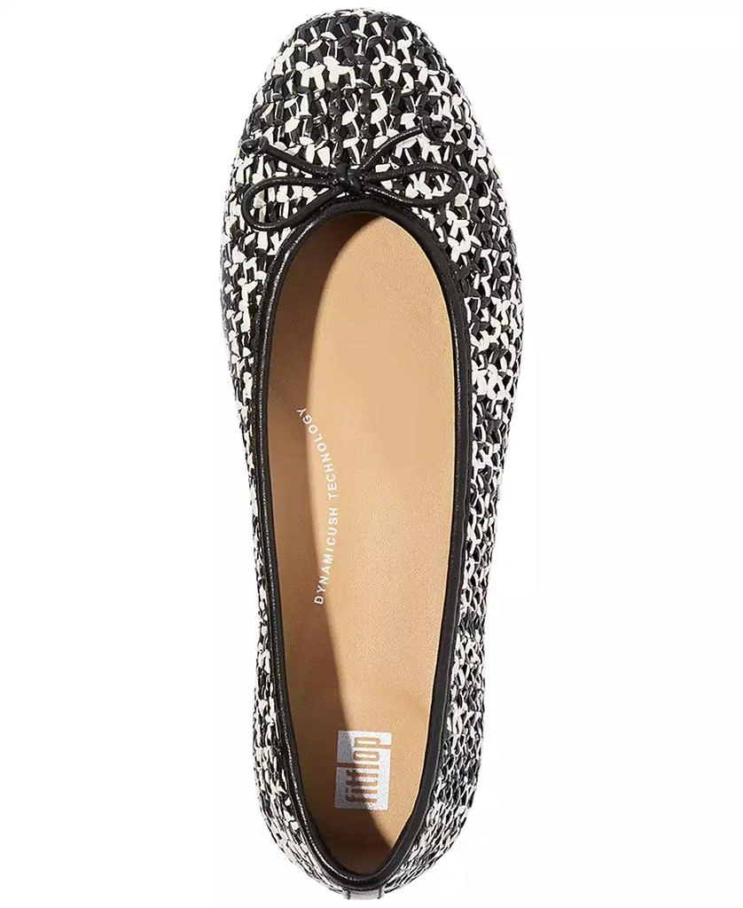 FitFlop Women's Delicato Bow Woven Ballet Flats 3