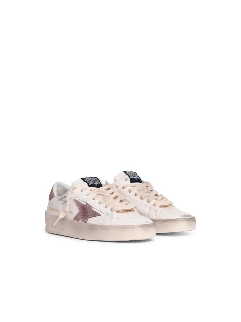 Golden Goose Golden Goose 'Stardan' Cream Leather Sneakers