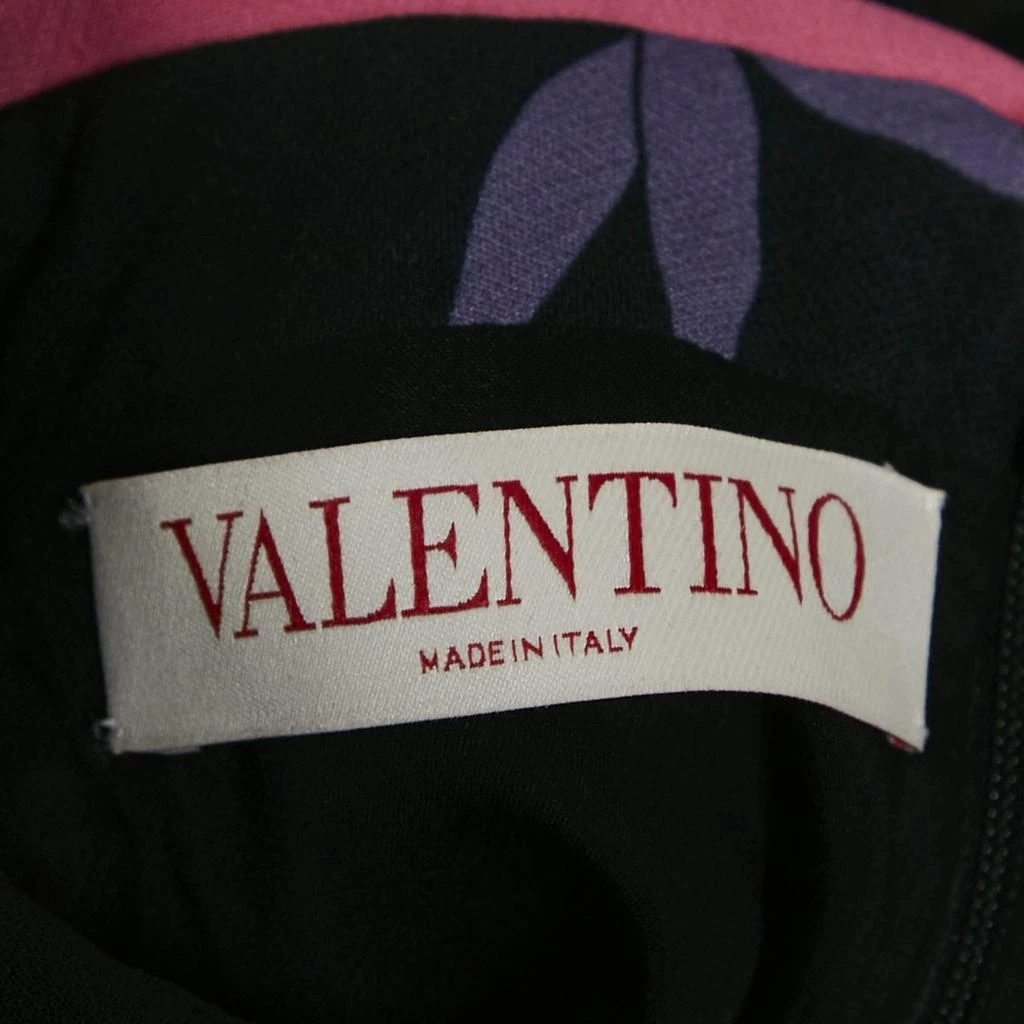 Valentino Valentino Black Floral Print Wool Blend Top and Pants Set M 4