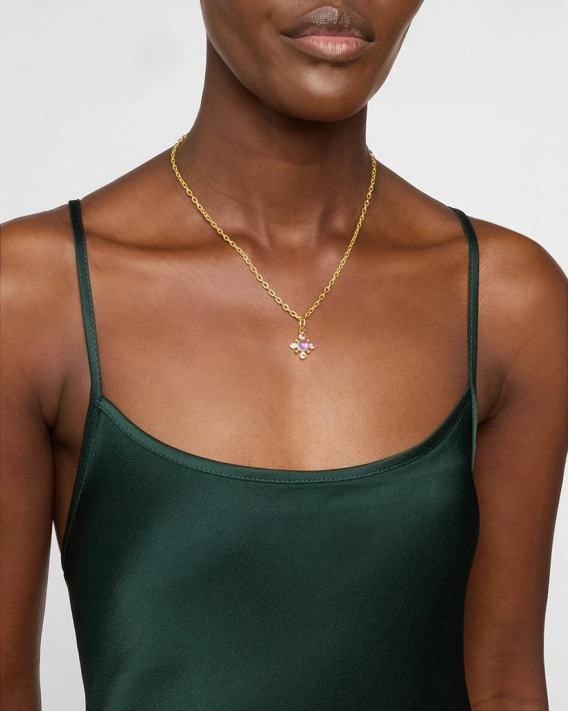 Elizabeth Locke 19K Small Round Amethyst Pendant 2