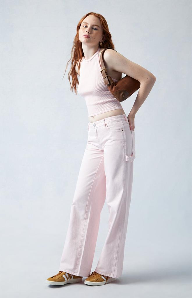 PacSun Eco Pink Carpenter Low Rise Baggy Jeans