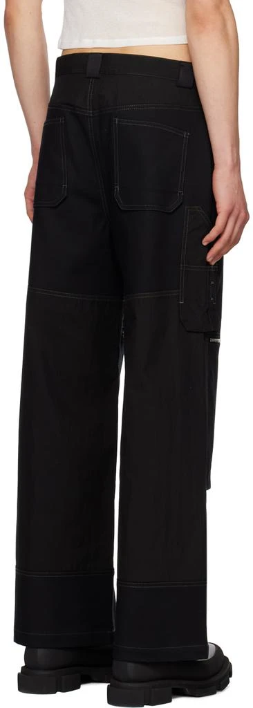 Dion Lee Black Straight-Leg Cargo Pants 3
