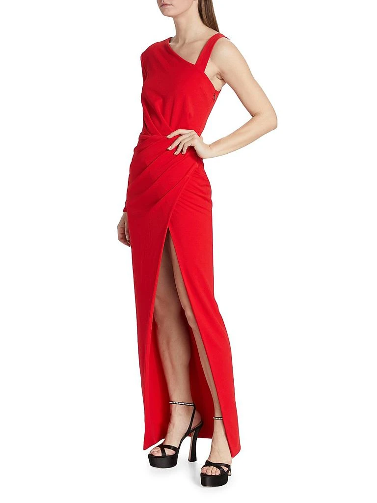 Michael Costello Collection Eunice Asymmetric Knit Gown 2