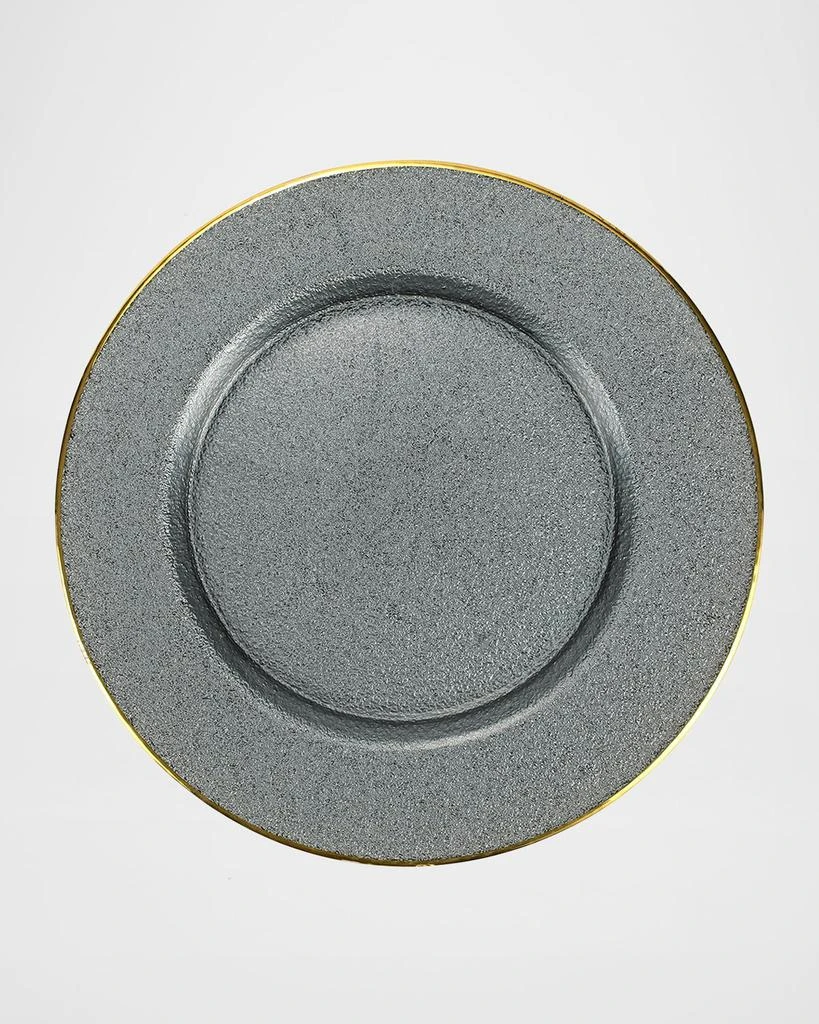 Vietri Metallic Glass Slate Service Plate