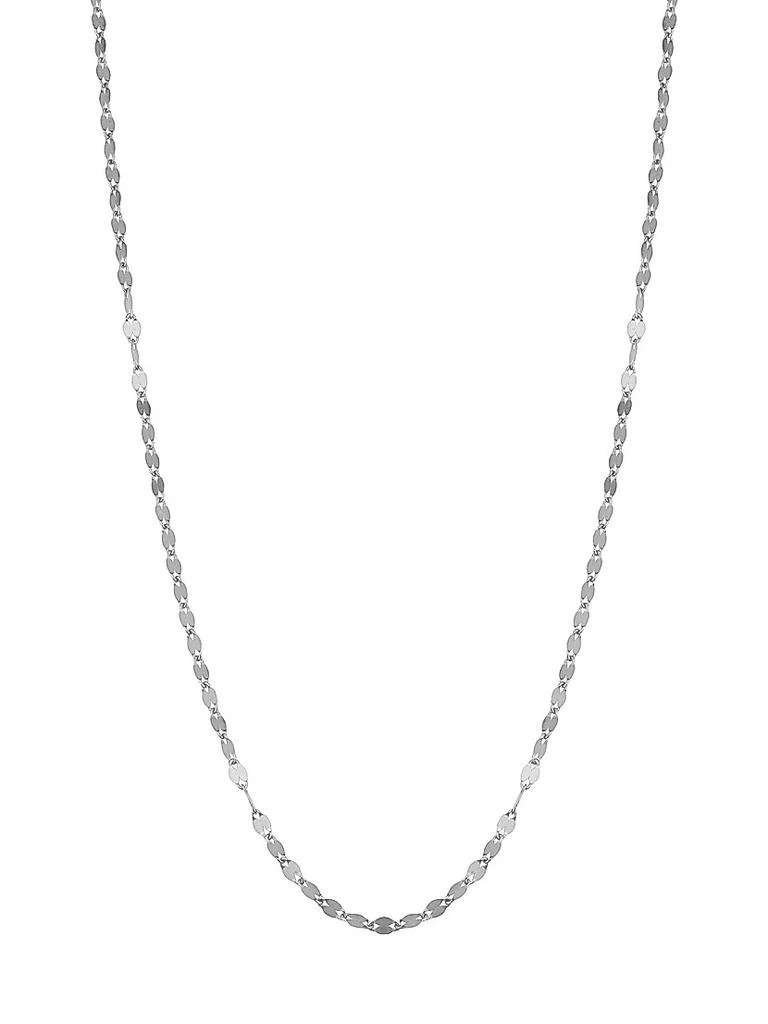 Oradina 14K White Solid Gold Cabaret Chain Necklace 1