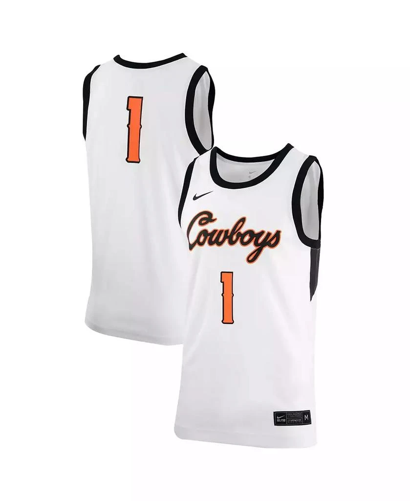 NIKE Men's White Oklahoma State Cowboys Retro Replica Basketball Jersey 2