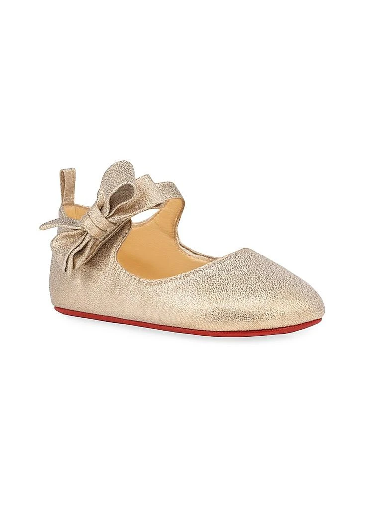 Christian Louboutin Baby Girl
s Lou Babe Metallic Flats