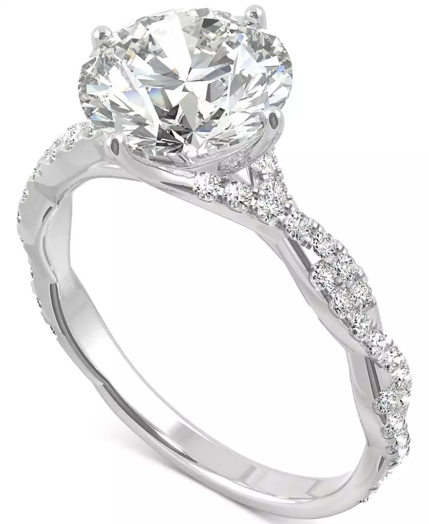 Charles & Colvard Moissanite Twist Engagement Ring (2-1/3 ct. t.w. DEW) in 14k White Gold 3