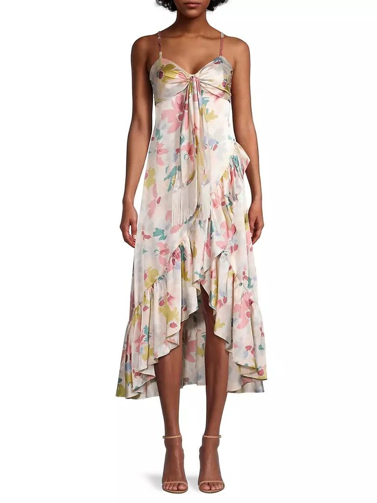 Likely Calista Tie-Front Satin Midi-Dress 3