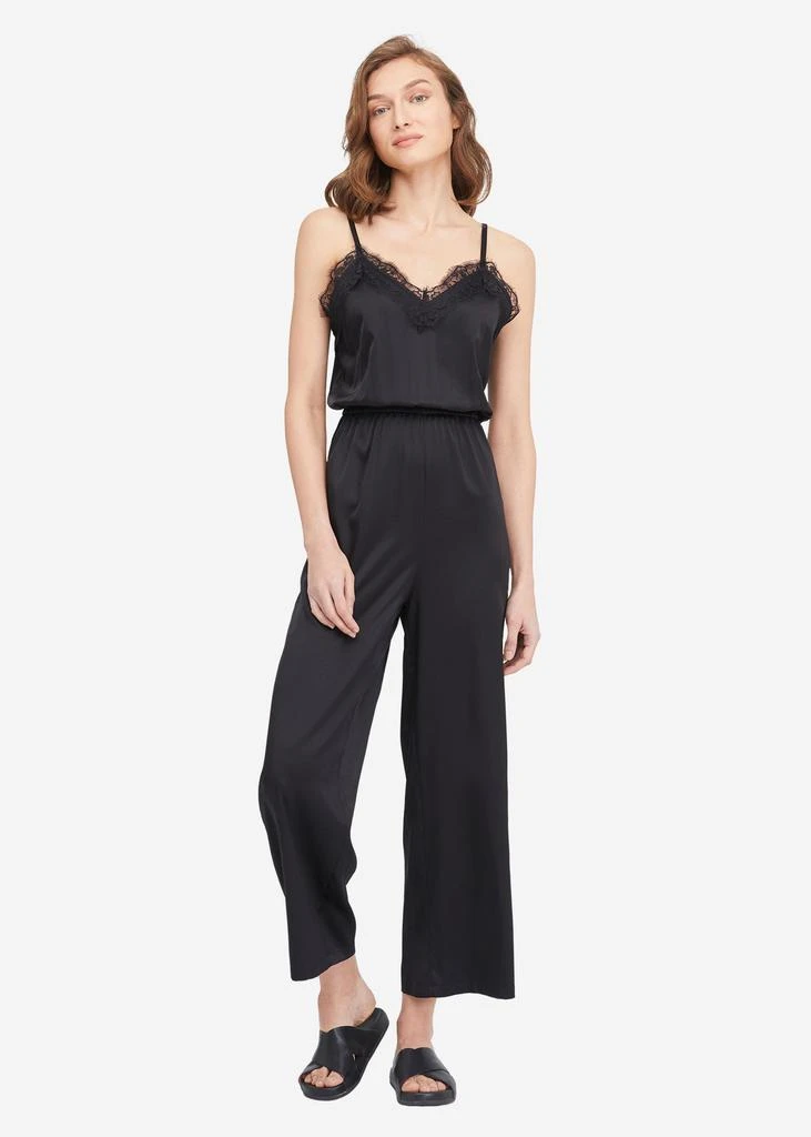LILYSILK Lace Trimmed Silk Jumpsuit 1
