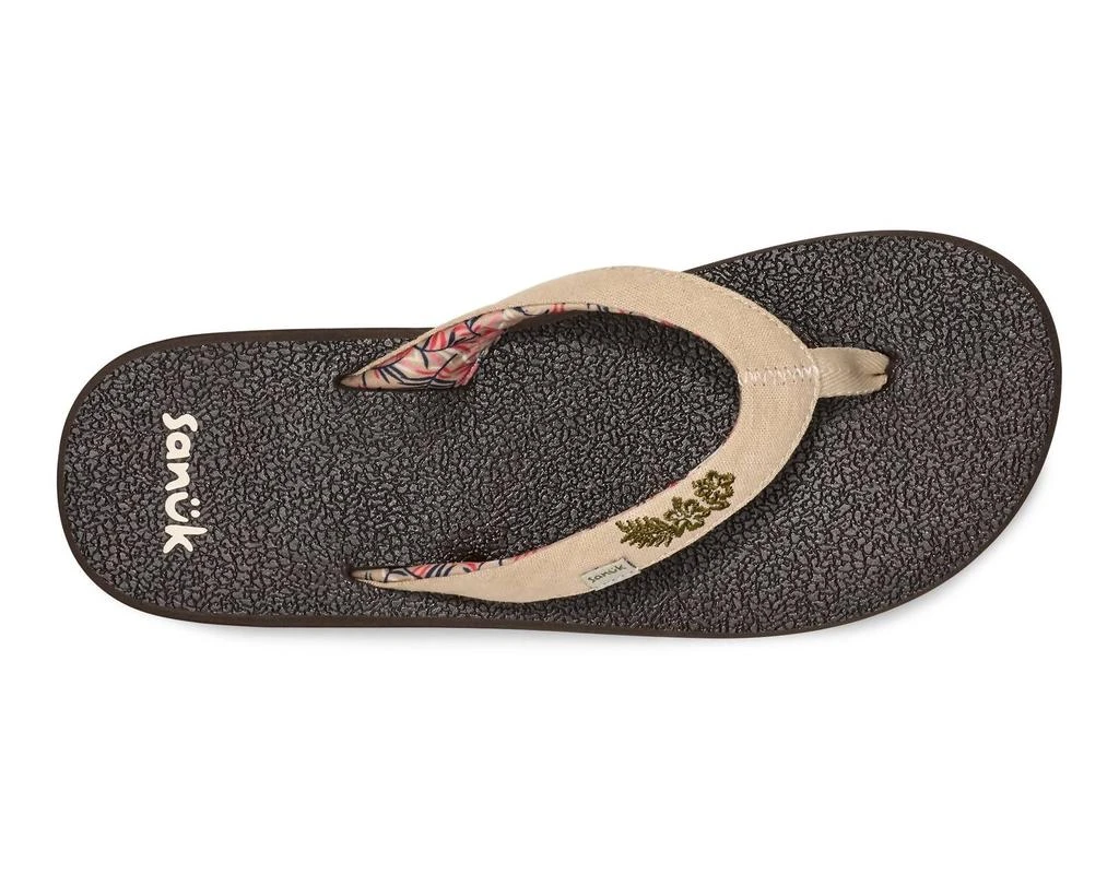 Sanuk Women's Yoga Paradise 2 Sandal In Natural Paradise Palms 4