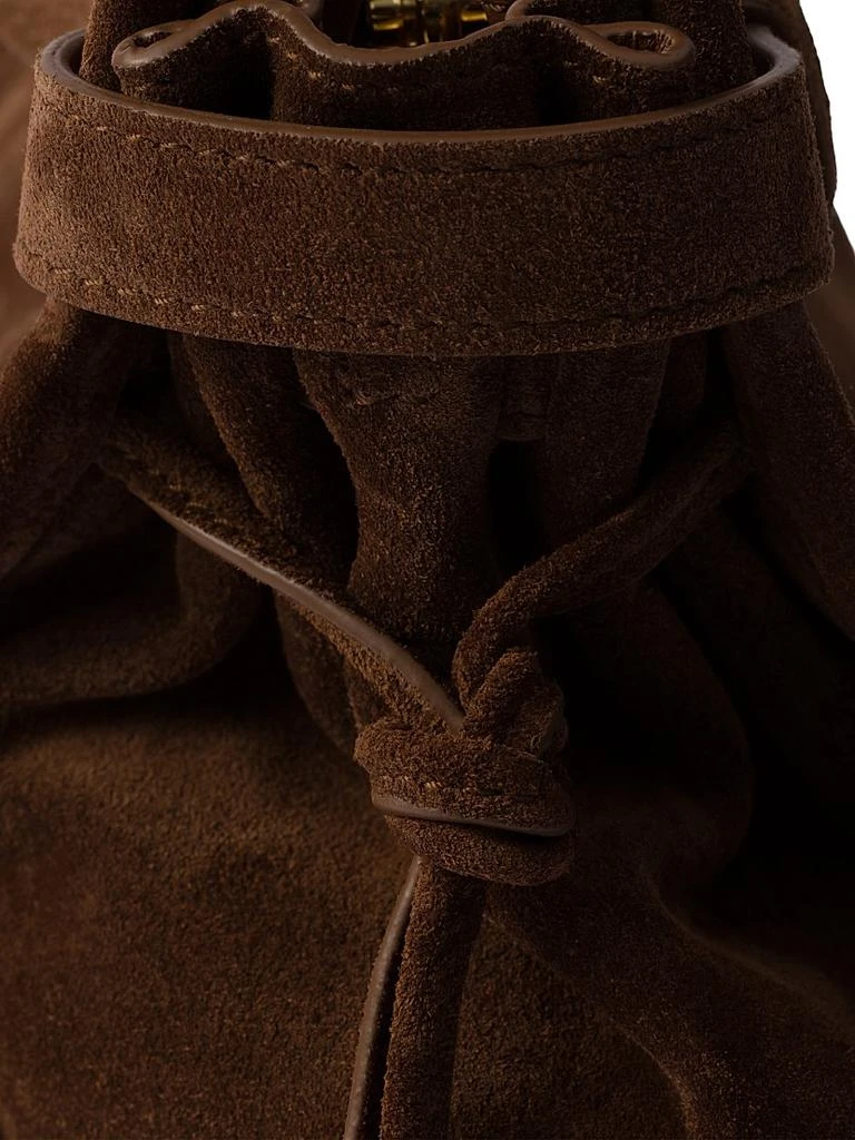 Prada Large Suede Top Handbag 5