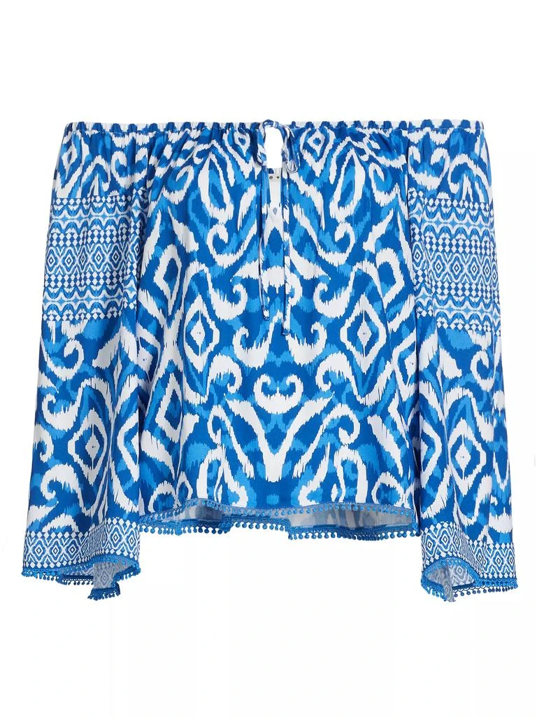 Alice + Olivia Devina Ikat Off-the-Shoulder Blouse 1