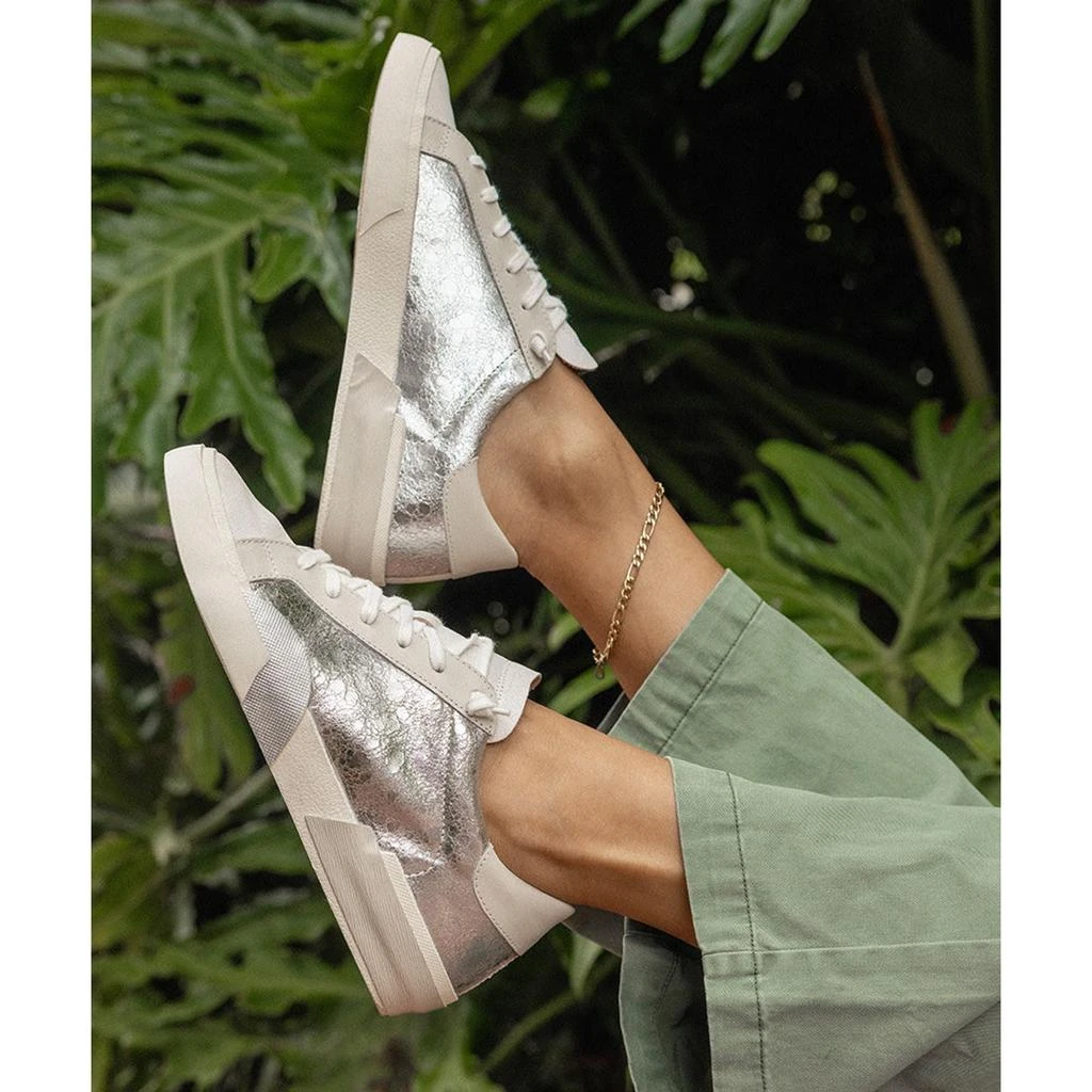 Dolce Vita Zina Sneakers Chrome Distressed Leather 2