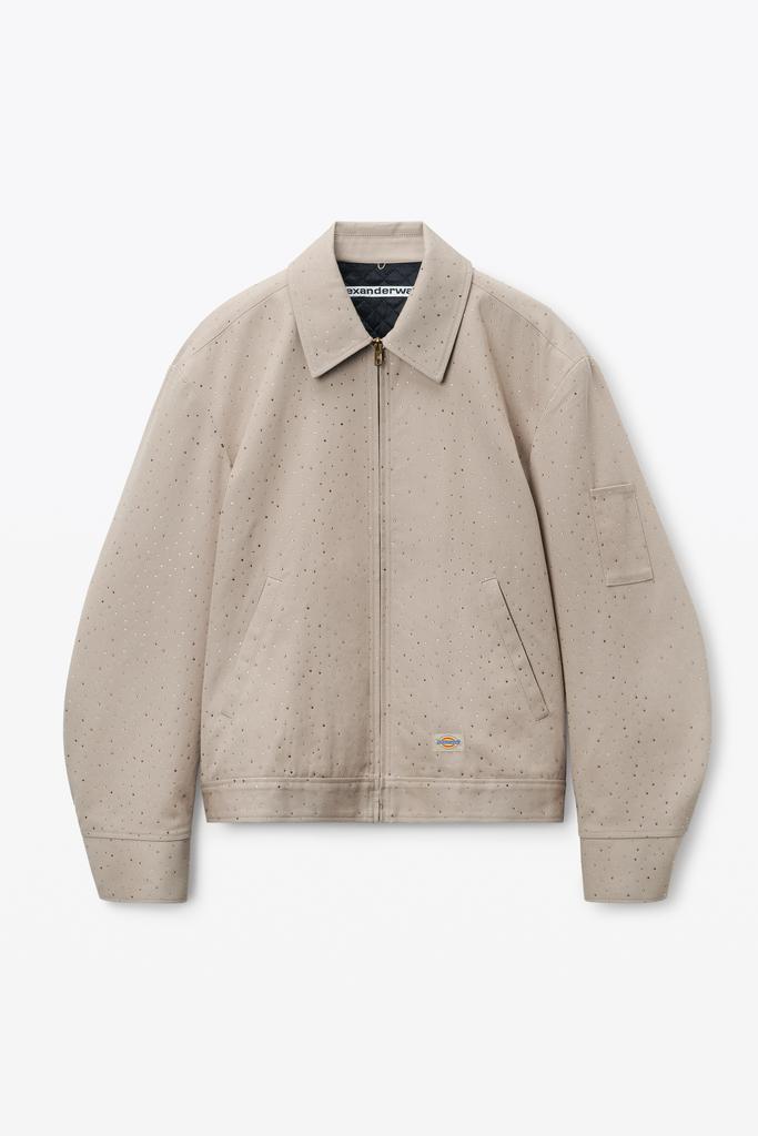 Alexander Wang Crystal Hotfix Workwear-Inspired Jacket