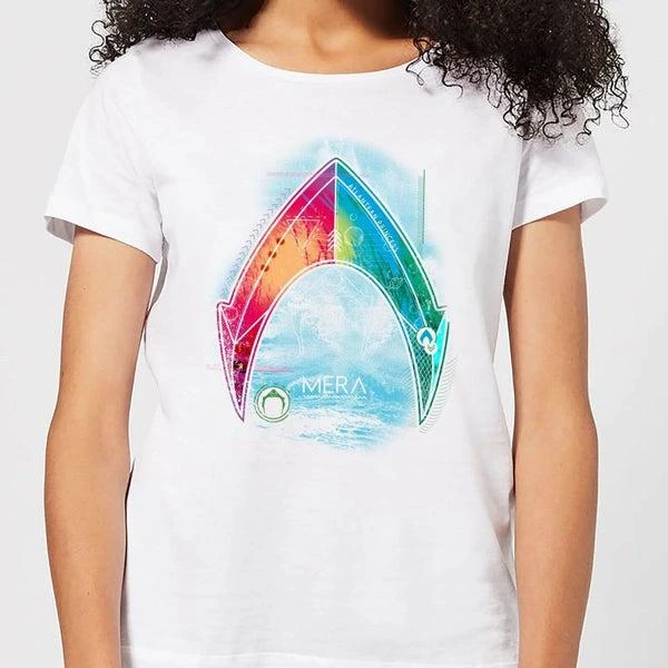 Original Hero Aquaman Mera Beach Symbol Women's T-Shirt - White 1