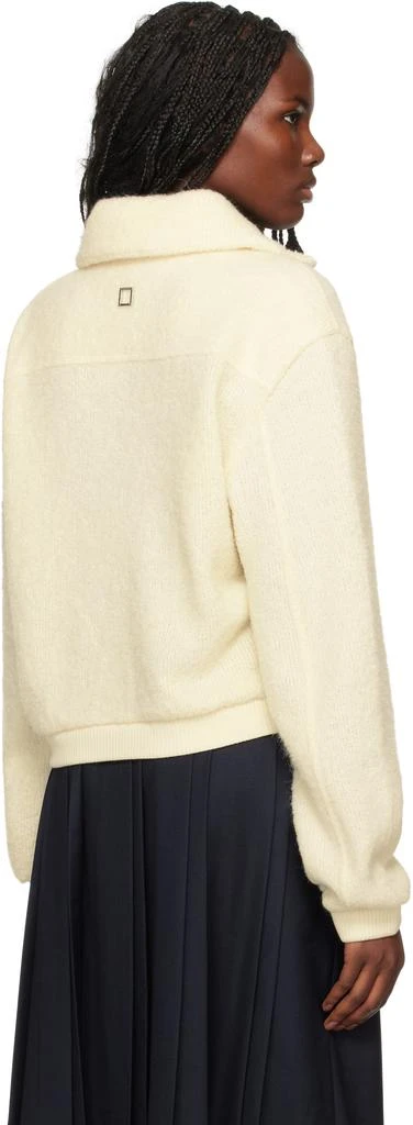 Wooyoungmi Off-White Knit Half Zip-Up Sweatshirt 3