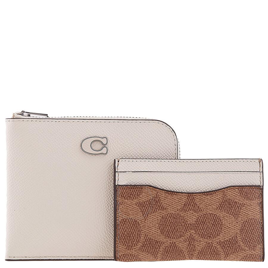 Coach Signature Canvas 3 In 1 L-Zip Wallet