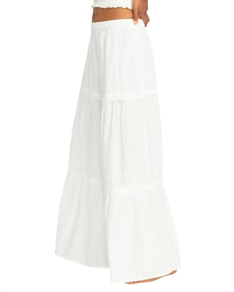 Roxy Beachside Maxi Skirt In White 2
