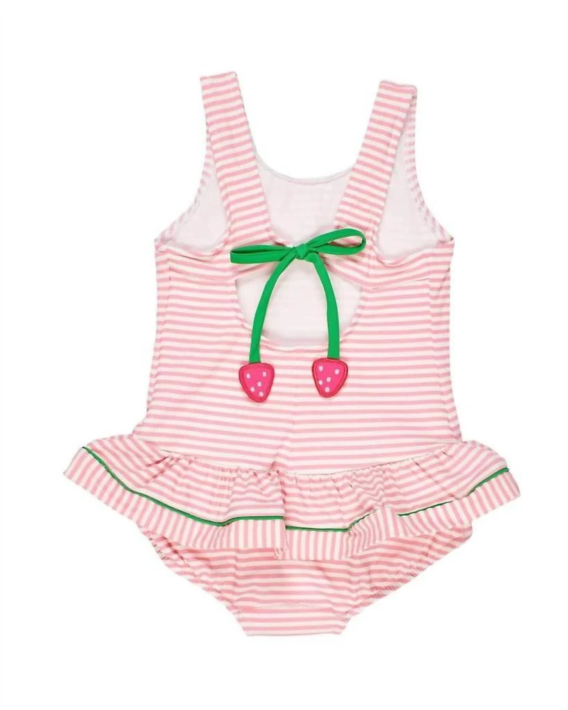 Florence Eiseman Florence Eiseman - Girls Seersucker Swimsuit With Strawberries 2
