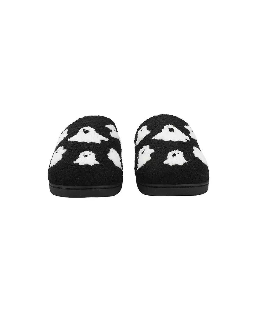 Generic Men's Halloween Ghosts Black Slippers - L