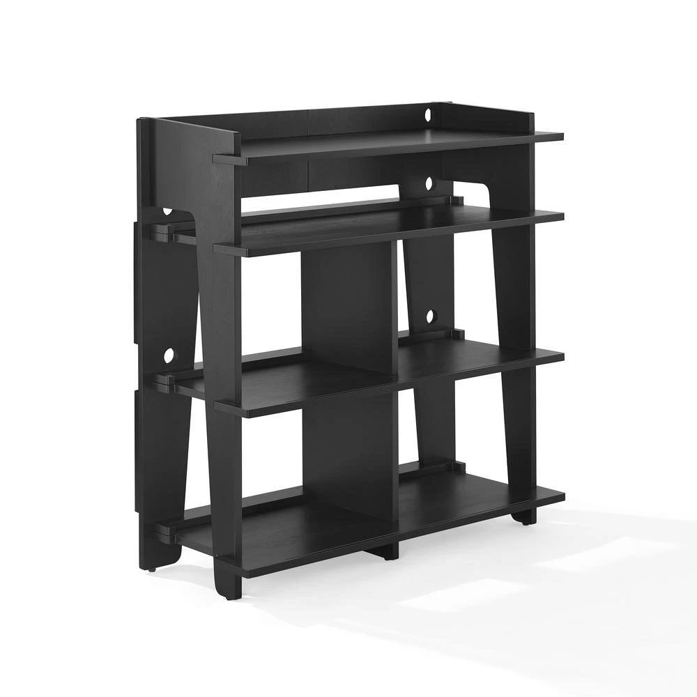 Crosley Brands Soho Record Storage Console Black - Turntable Stand 2