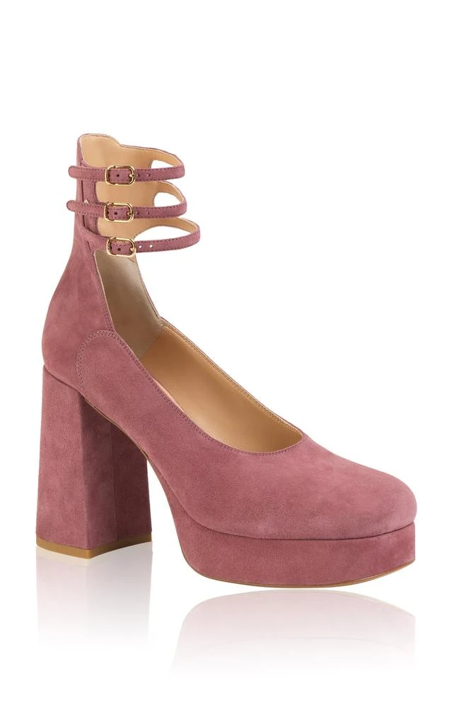 Chloé Chloé Loti Suede Platform Pumps - Moda Operandi 1