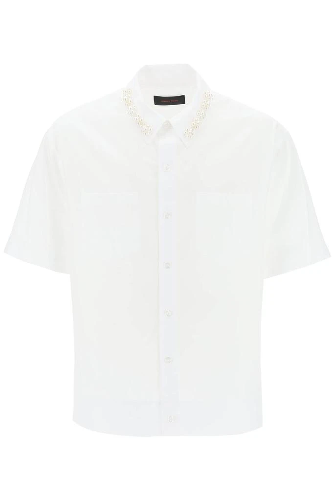 Simone Rocha Simone rocha oversize shirt with pearls 1
