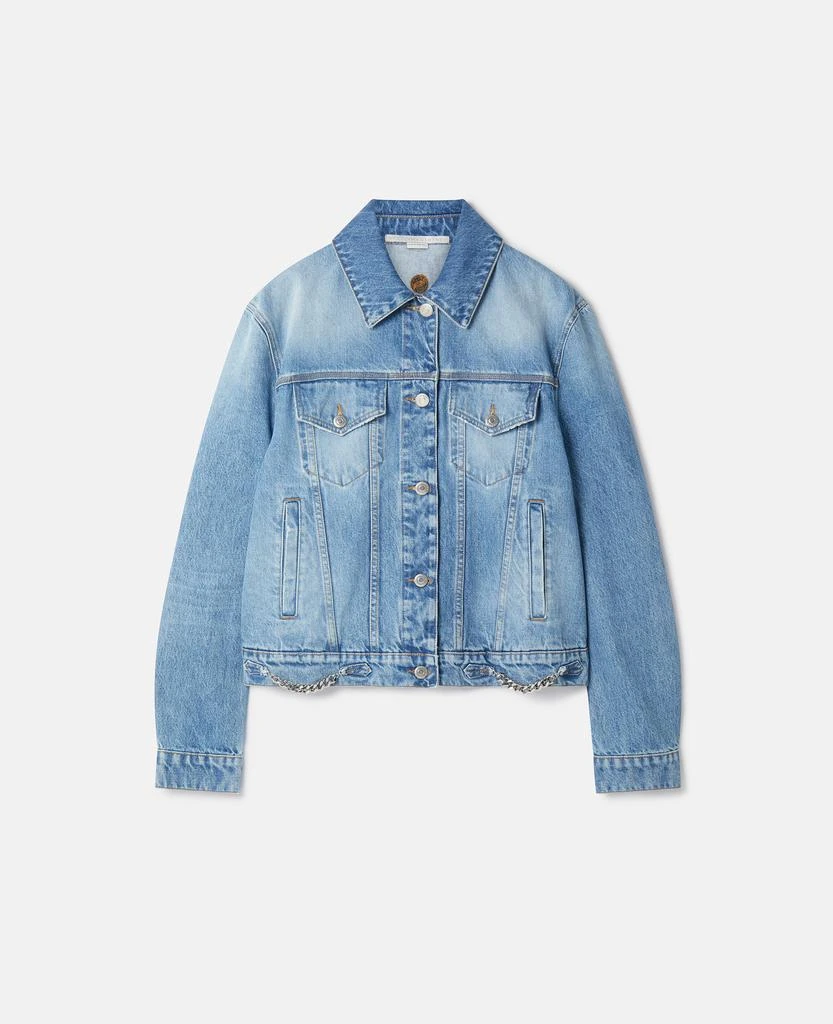 Stella McCartney Stella McCartney - Falabella Chain Light Wash Denim Jacket, , Size: XL