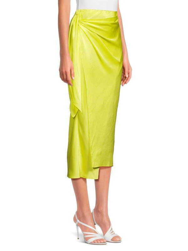 Rails Adrienne Satin Wrap Midi Skirt 3